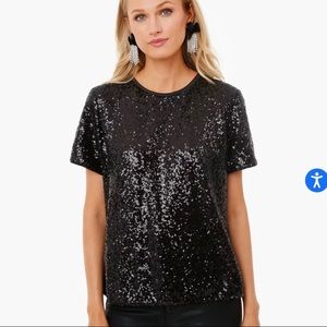 Tory Burch 3/4 Sleeve Sequins Silk Blouse - Size 6